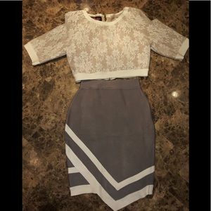 Two piece skirt set